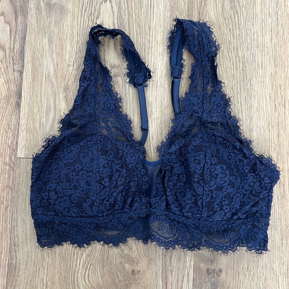 Navy Blue Lace Aerie Bralette